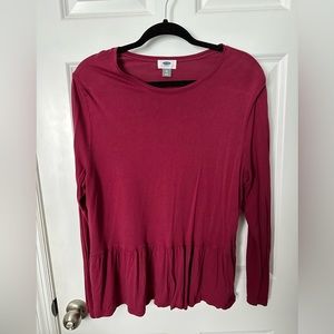 Long Sleeve Peplum top